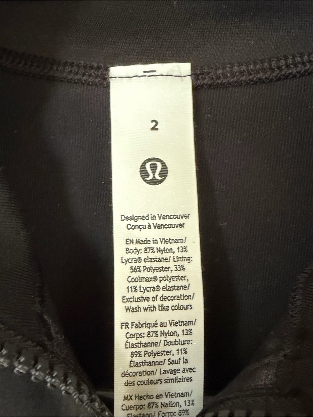 lululemon athletica define Jacket size 2 black - Picture 2 of 3